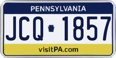 PA license plate JCQ1857