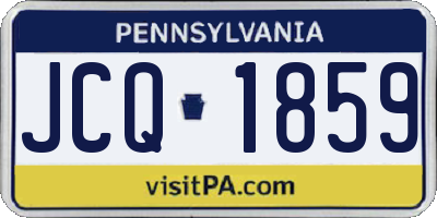 PA license plate JCQ1859