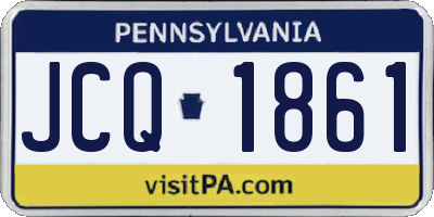 PA license plate JCQ1861