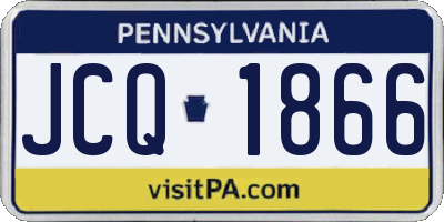PA license plate JCQ1866