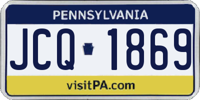 PA license plate JCQ1869