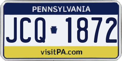 PA license plate JCQ1872