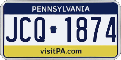 PA license plate JCQ1874