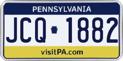 PA license plate JCQ1882