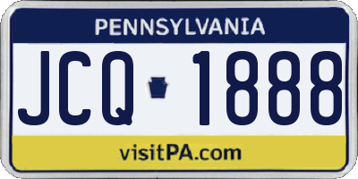 PA license plate JCQ1888