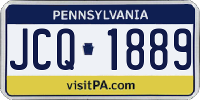 PA license plate JCQ1889