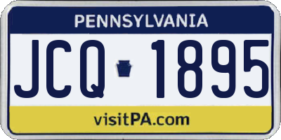 PA license plate JCQ1895