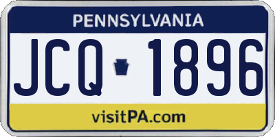 PA license plate JCQ1896