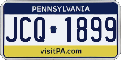 PA license plate JCQ1899