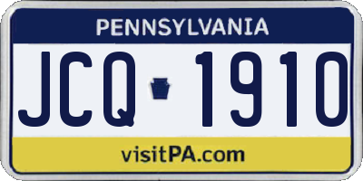 PA license plate JCQ1910