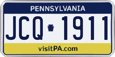 PA license plate JCQ1911