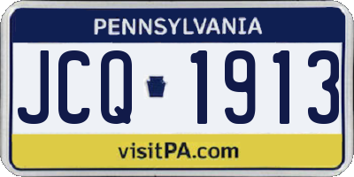 PA license plate JCQ1913