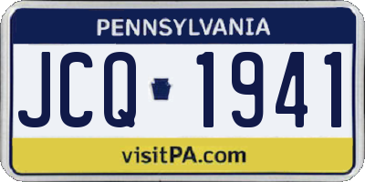 PA license plate JCQ1941