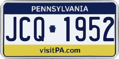 PA license plate JCQ1952