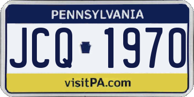 PA license plate JCQ1970