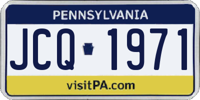 PA license plate JCQ1971