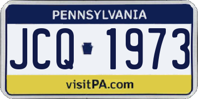 PA license plate JCQ1973