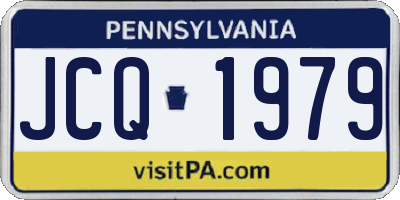 PA license plate JCQ1979
