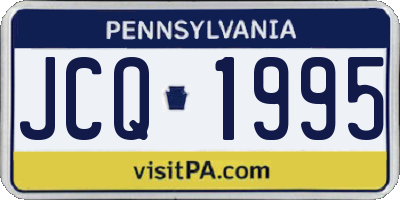 PA license plate JCQ1995