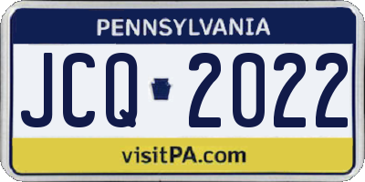 PA license plate JCQ2022