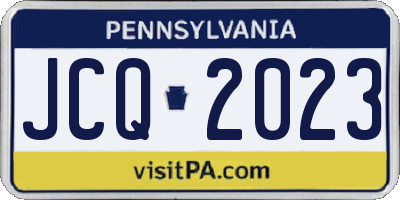 PA license plate JCQ2023