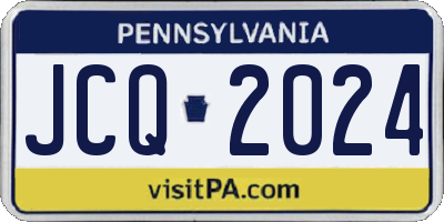 PA license plate JCQ2024
