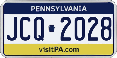 PA license plate JCQ2028
