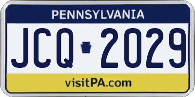 PA license plate JCQ2029