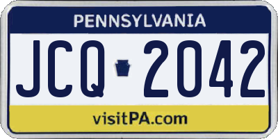 PA license plate JCQ2042