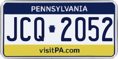 PA license plate JCQ2052