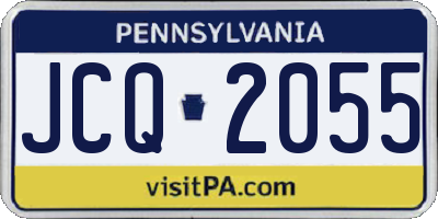PA license plate JCQ2055