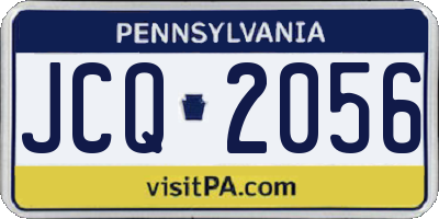 PA license plate JCQ2056