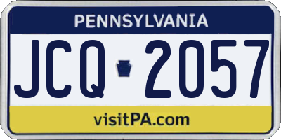 PA license plate JCQ2057