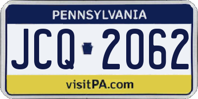 PA license plate JCQ2062