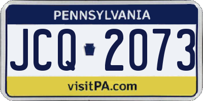 PA license plate JCQ2073