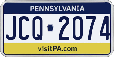 PA license plate JCQ2074