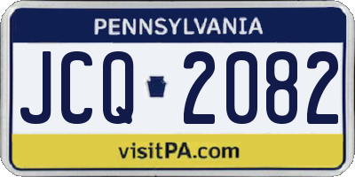 PA license plate JCQ2082