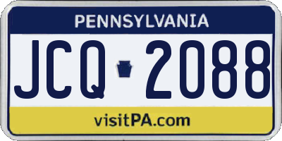PA license plate JCQ2088
