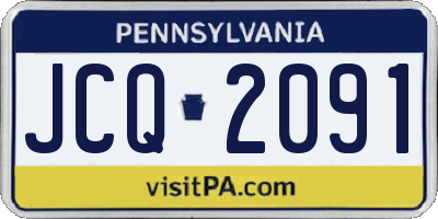 PA license plate JCQ2091