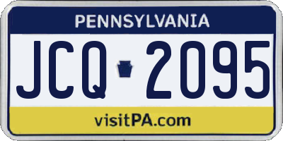 PA license plate JCQ2095
