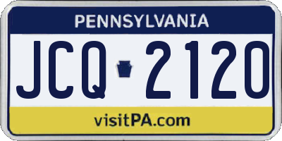 PA license plate JCQ2120