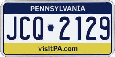 PA license plate JCQ2129
