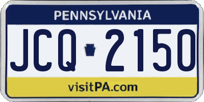 PA license plate JCQ2150