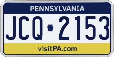 PA license plate JCQ2153