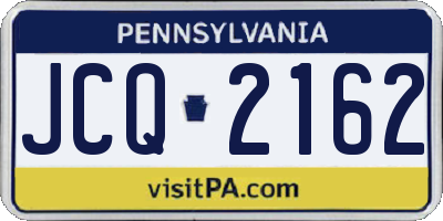 PA license plate JCQ2162
