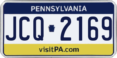 PA license plate JCQ2169
