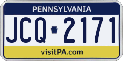 PA license plate JCQ2171