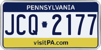 PA license plate JCQ2177