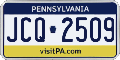 PA license plate JCQ2509