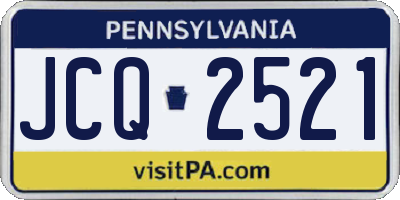 PA license plate JCQ2521